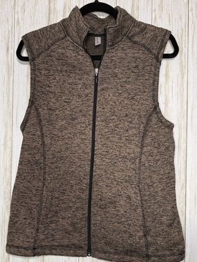 exertek Brown Heather Sleeveless Zip Vest